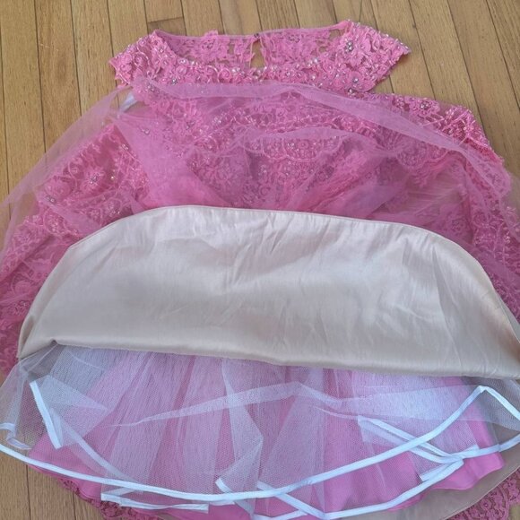 Sherri Hill Pink Lace & Sequin Short Dress – Size Small – Made in China - New - Picture 8 of 15